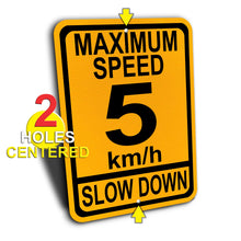 Load image into Gallery viewer, Maximum Speed 5 Km/h Slow Down Sign
