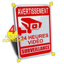 Load image into Gallery viewer, French Video Surveillance Sign, Aluminum