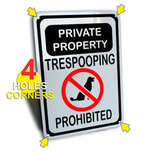 Load image into Gallery viewer, No Trespooping Private Property Sign, Aluminum.