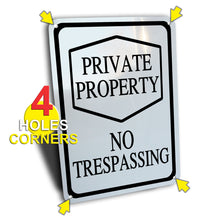 Load image into Gallery viewer, Private Property No Trespassing Sign