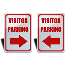 Load image into Gallery viewer, (2 Pack) Inside Arrows Visitor Parking Sign, Color Options, Aluminum.