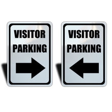 Load image into Gallery viewer, (2 Pack) Inside Arrows Visitor Parking Sign, Color Options, Aluminum.
