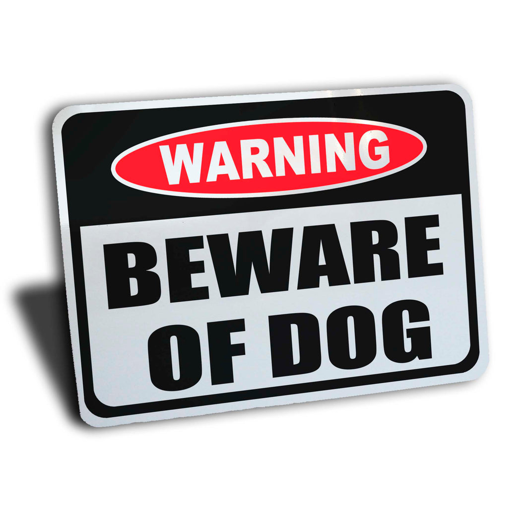 Beware of Dog Sign, Aluminum.