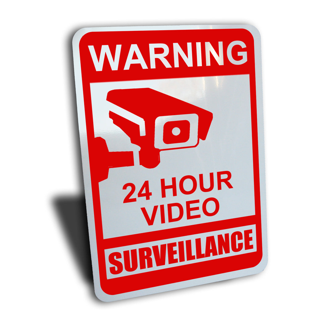 Warning 24 Hour Video Surveillance Sign