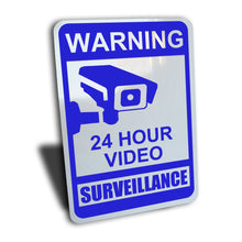 Load image into Gallery viewer, Warning 24 Hour Video Surveillance Sign
